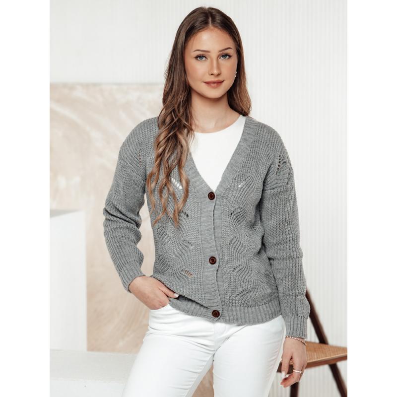 Női pulóver KNITVIA világosszürke