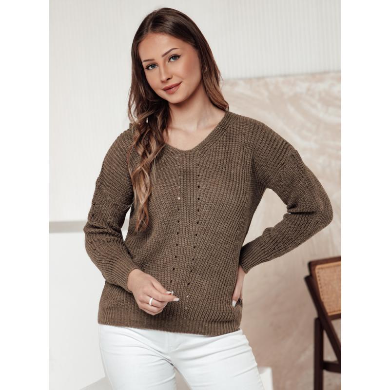 Női pulóver MONAVIA bézs