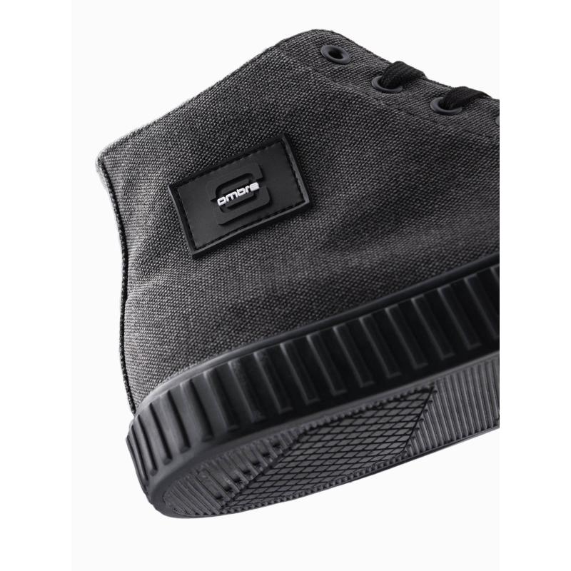 Férfi magas vászoncipő – fekete V1 OM-FOTH-0186