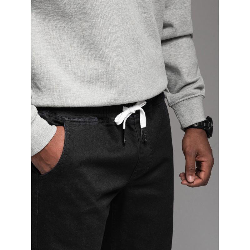 Férfi farmernadrág aszimmetrikus varrással - kék V2 OM-PADJ-0165 OM-PADJ-0165