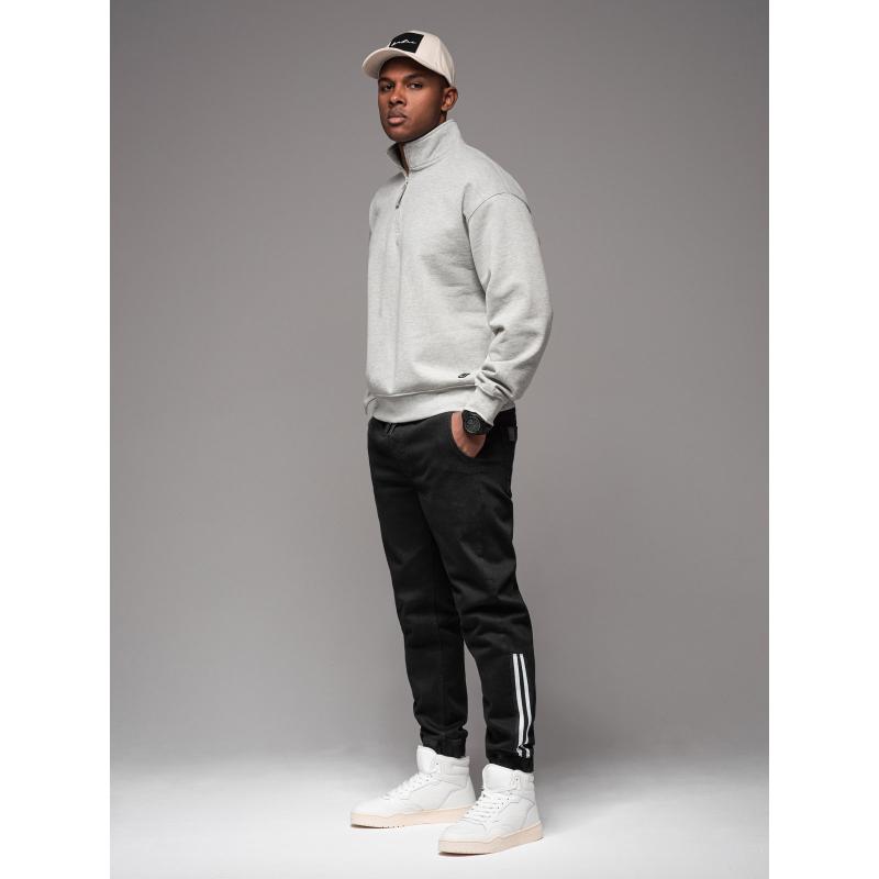 Férfi farmernadrág aszimmetrikus varrással - kék V2 OM-PADJ-0165 OM-PADJ-0165