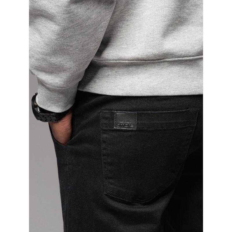 Férfi farmernadrág aszimmetrikus varrással - kék V2 OM-PADJ-0165 OM-PADJ-0165