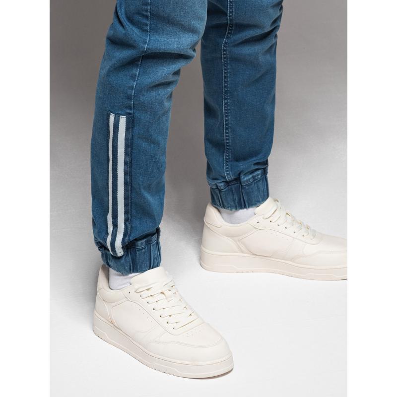 Férfi farmer jogger aszimmetrikus varrással - kék V2 OM-PADJ-0165 OM-PADJ-0165