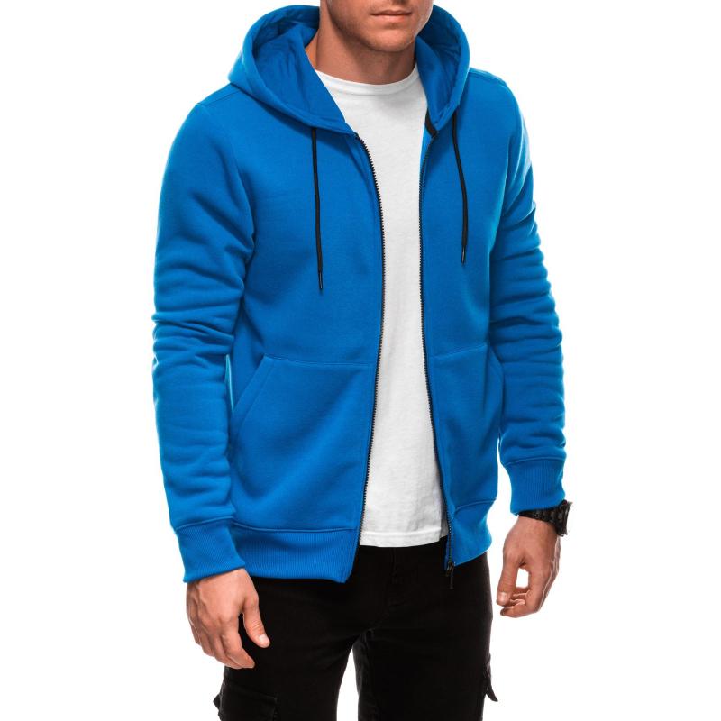 Pánska mikina s kapucňou B1211 - modrá