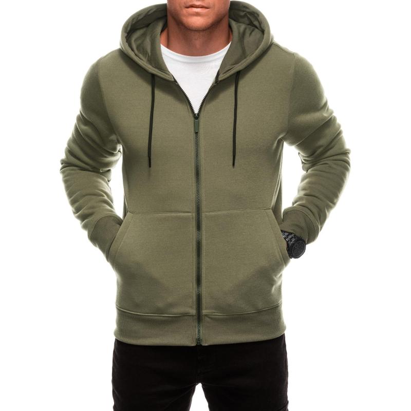 Pánska mikina s kapucňou B1211 - modrá