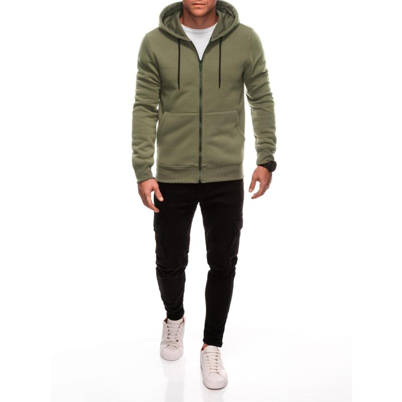 Pánska mikina s kapucňou B1211 - modrá