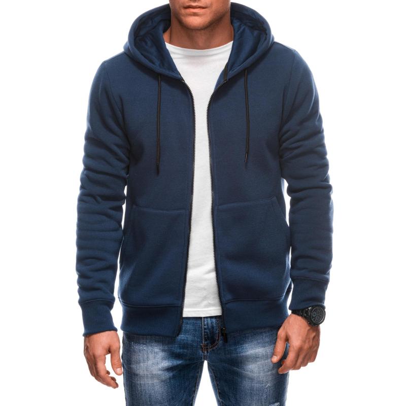 Pánska mikina s kapucňou B1211 - modrá