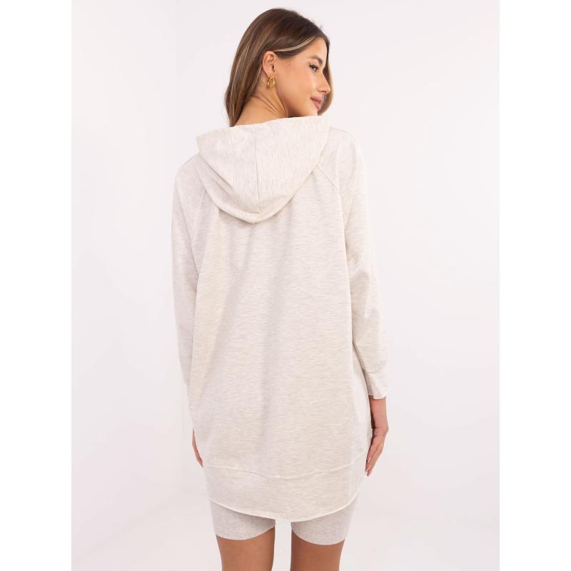 Világosbézs melange szett oversize pulóverrel