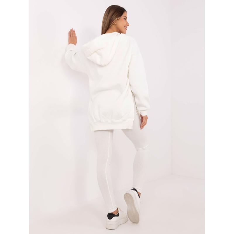 Ecru třídílná souprava s oversize mikinou