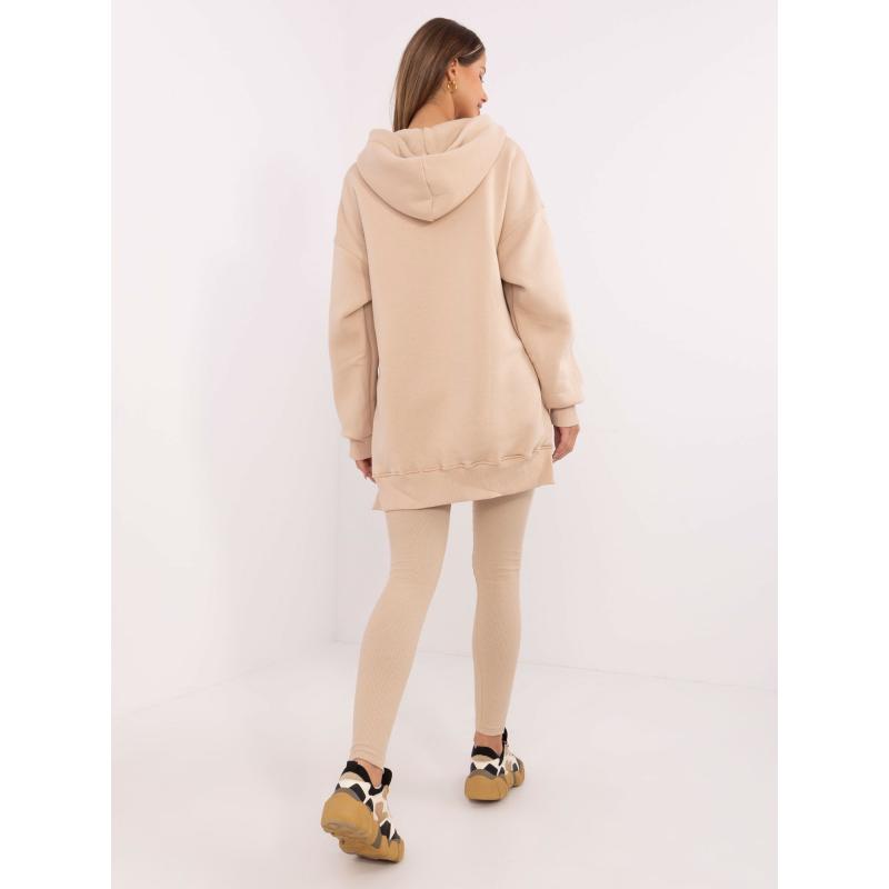 Béžová třídílná souprava s teplou mikinou