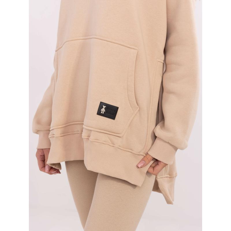 Béžová třídílná souprava s teplou mikinou