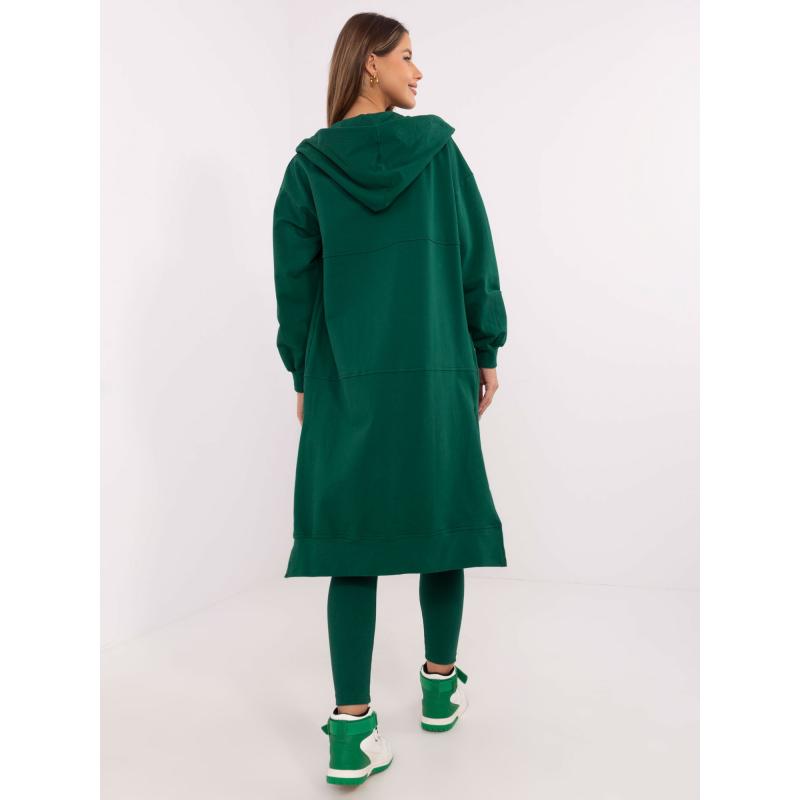 Tmavě zelená jednobarevná tepláková souprava