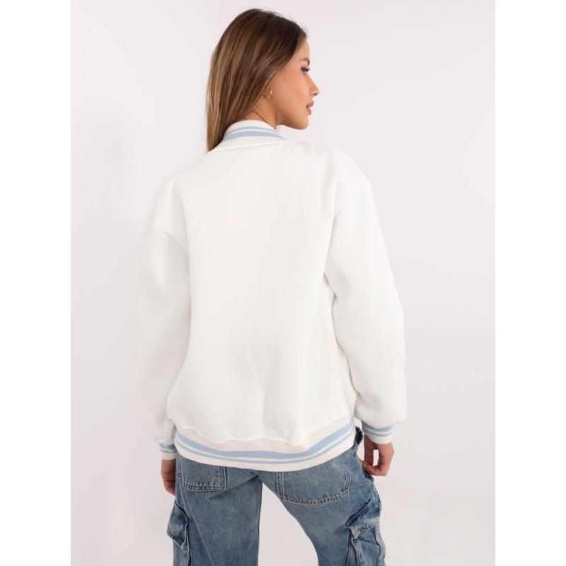 Ecru női bomberdzseki hímzéssel