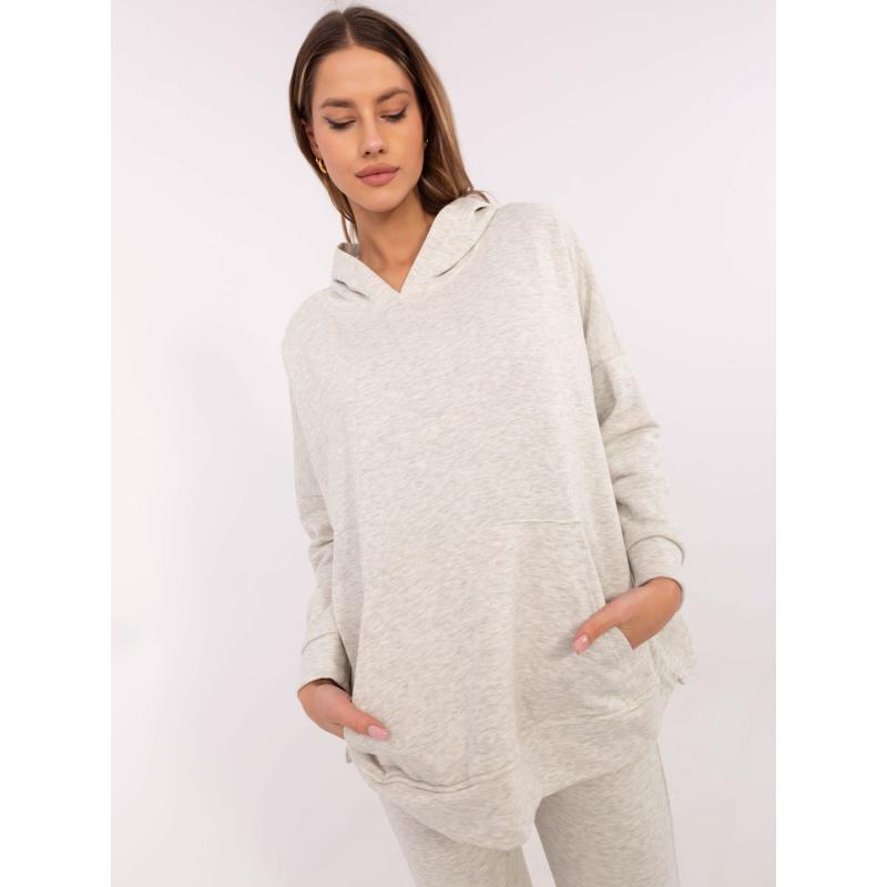 Světle šedá melanžová dvoudílná základní souprava