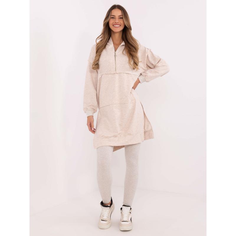 Világosbézs melange alapszett leggingsszel