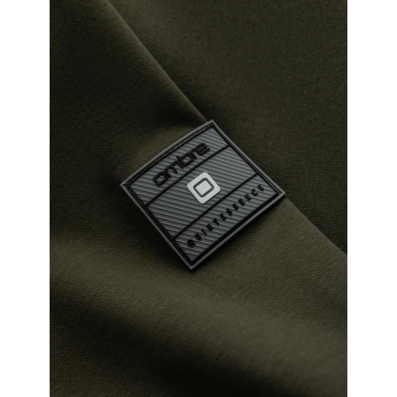 Rozepínací bavlněná pánská mikina bomber - kaštanová V13 OM-SSZP-0215