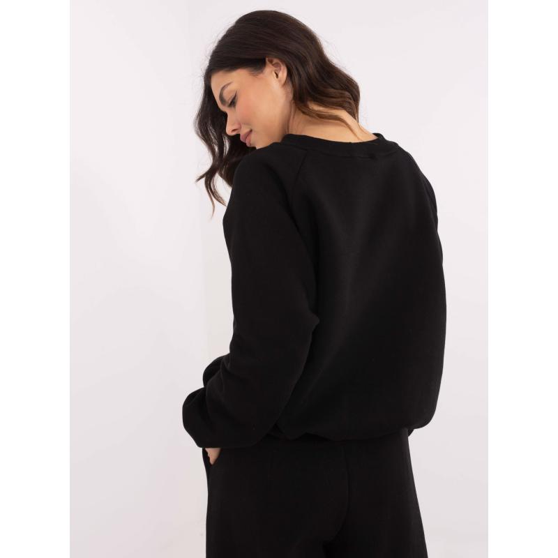 Fekete női kapucnis pulóver California felirattal