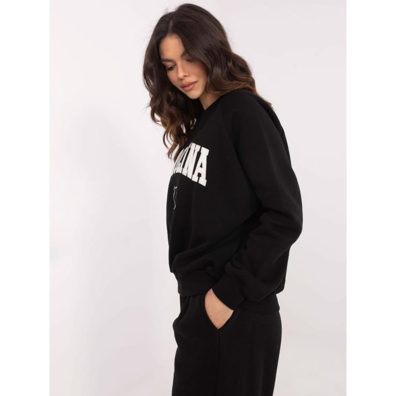 Fekete női kapucnis pulóver California felirattal