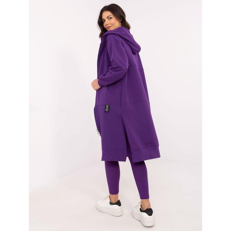 Sötétlila tréningruha hosszú pulóverrel