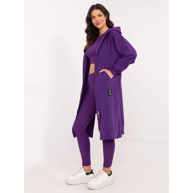 Sötétlila tréningruha hosszú pulóverrel