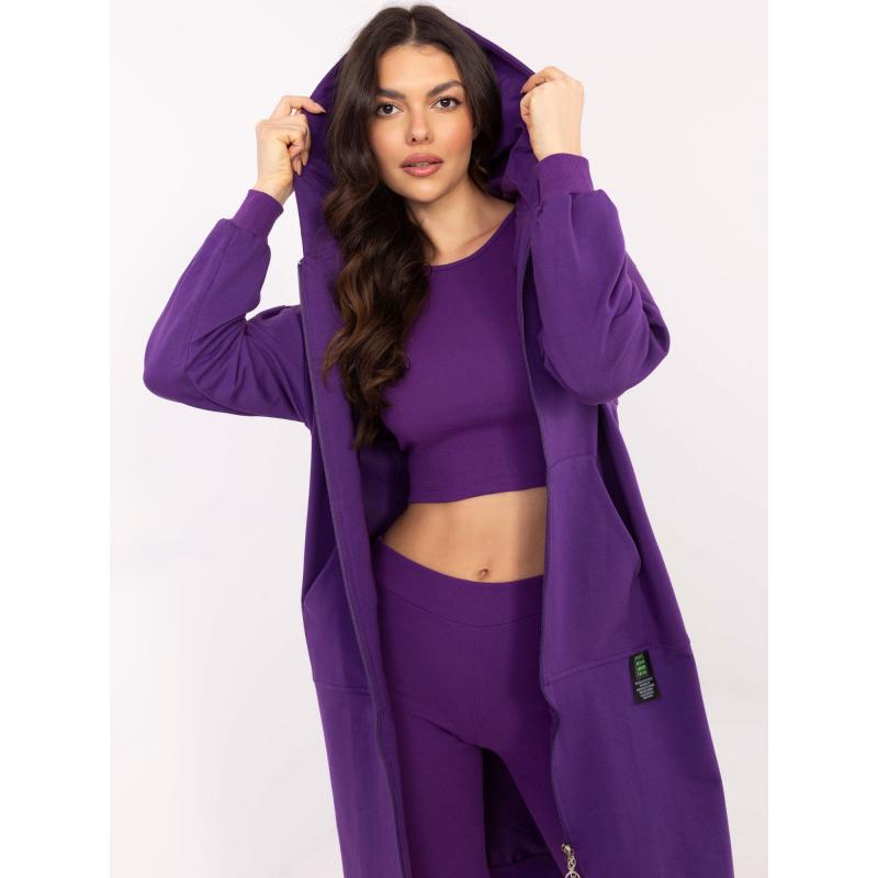 Sötétlila tréningruha hosszú pulóverrel