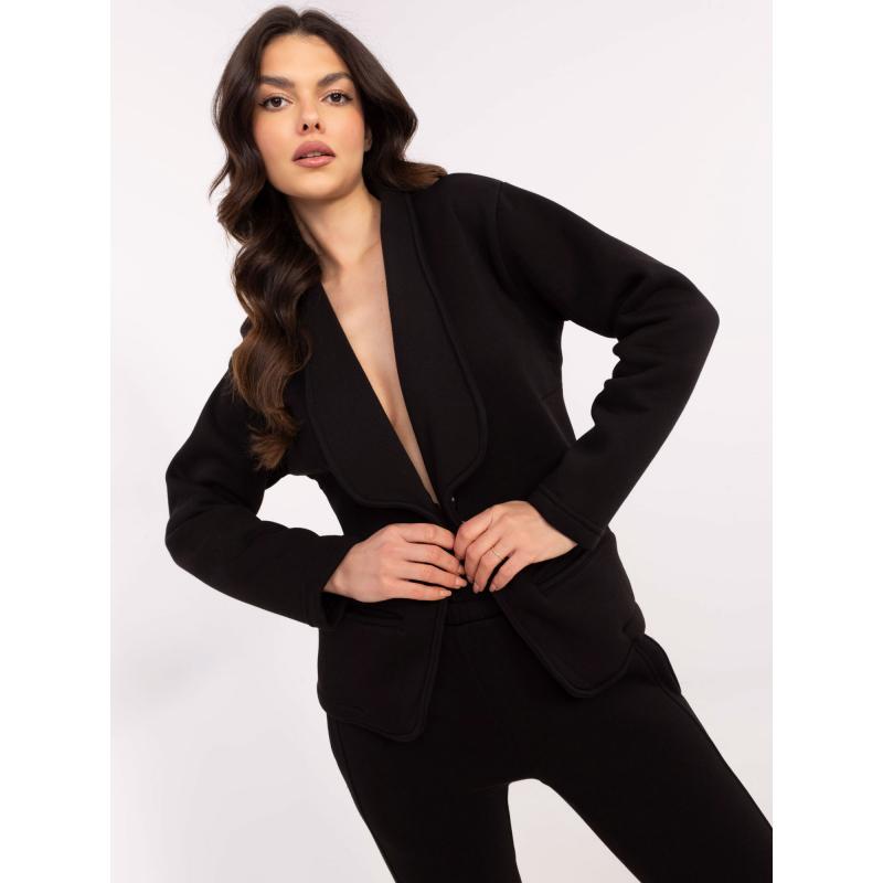 Černá dvoudílná mikinová souprava se zateplením