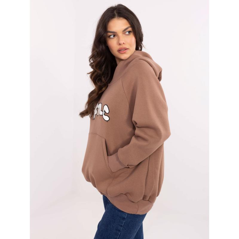 Barna női kenguru pulóver szigeteléssel