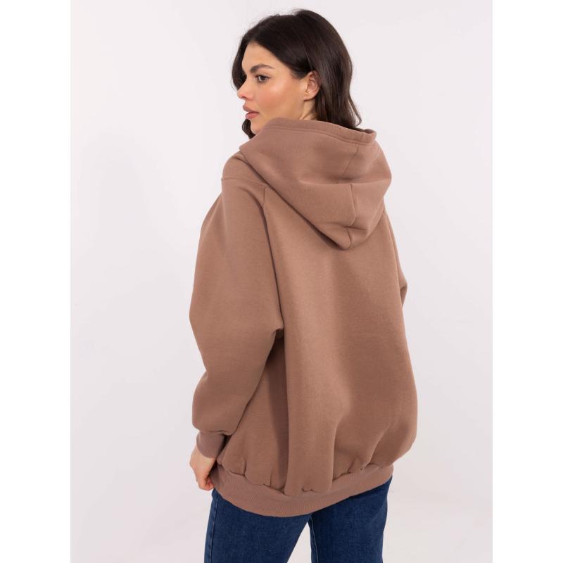 Barna női kenguru pulóver szigeteléssel