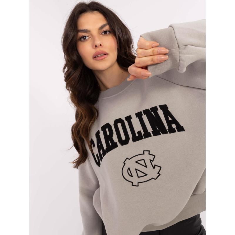 Šedá dámská mikina s kapucí nadměrné velikosti