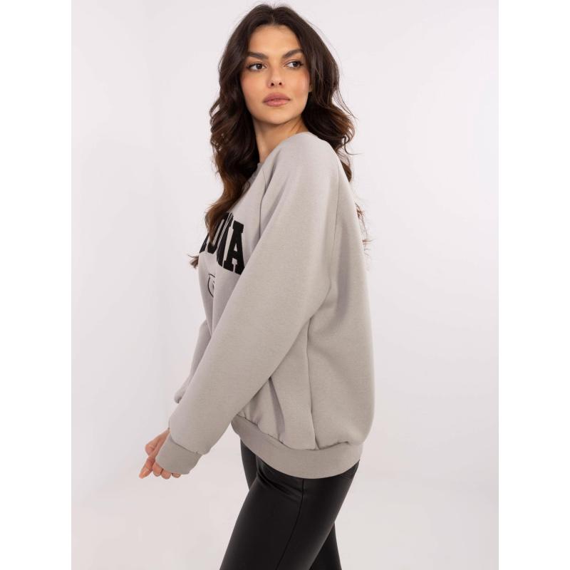 Šedá dámská mikina s kapucí nadměrné velikosti