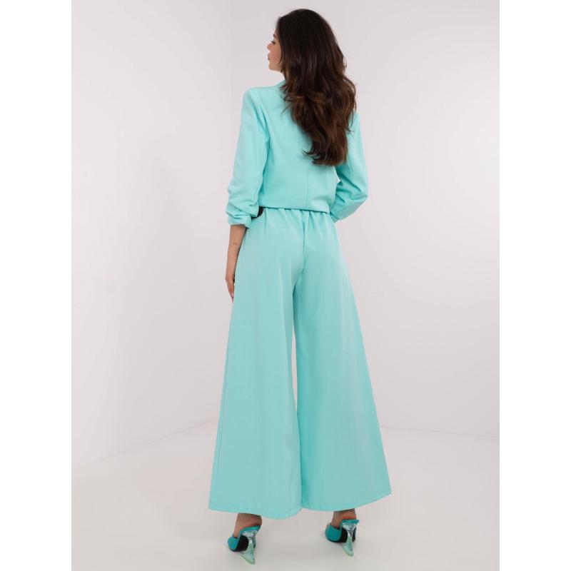 Széles szárú mentazöld öltönynadrág