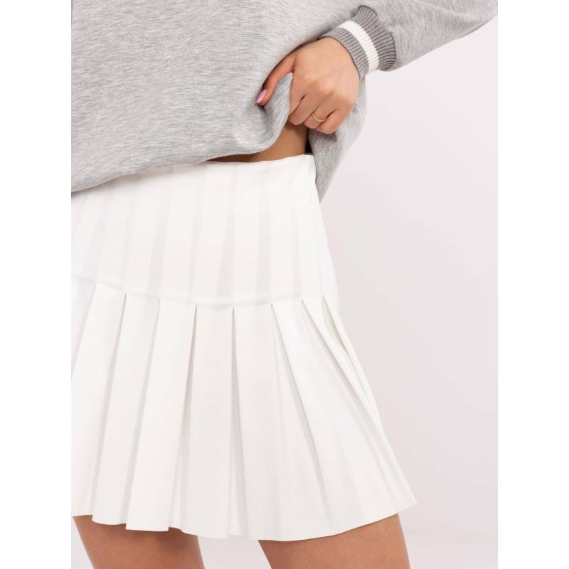 Ecru rozšířená sukně s plisováním