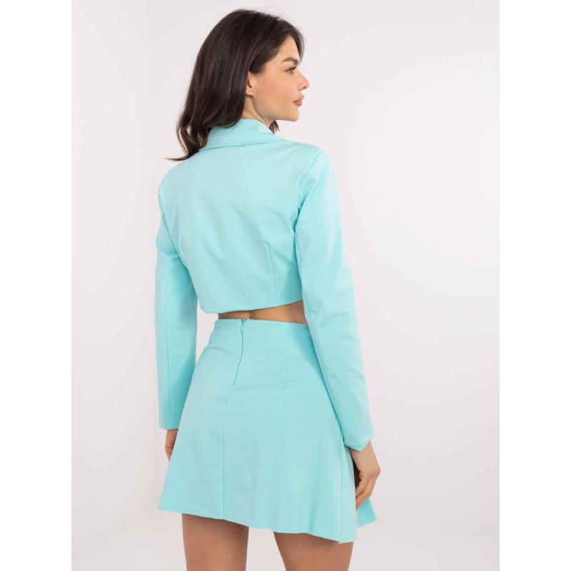 Mátová halená obleková sukně