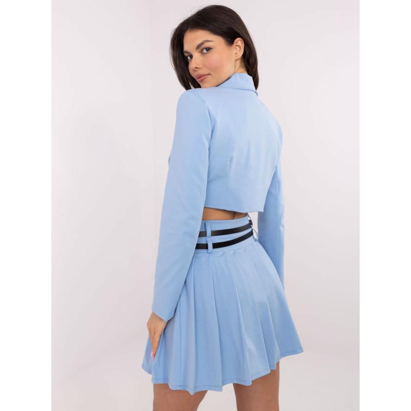 Világoskék miniszoknya két csíkkal