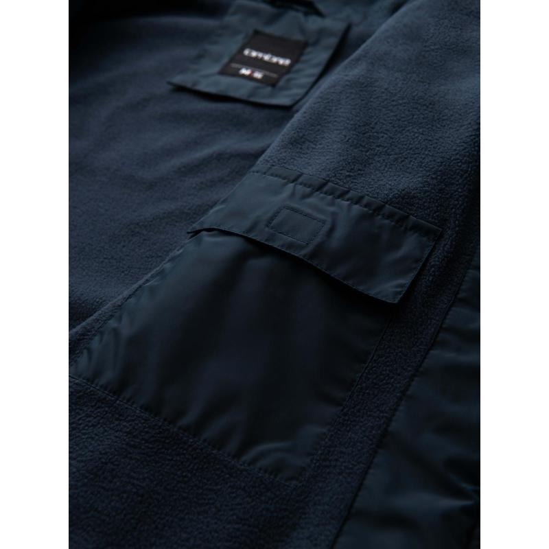 Kurtka męska sportowa z kapturem C447 - V1 brązowa