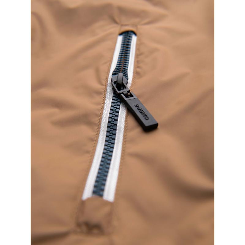 Kurtka męska sportowa z kapturem C447 - V1 brązowa