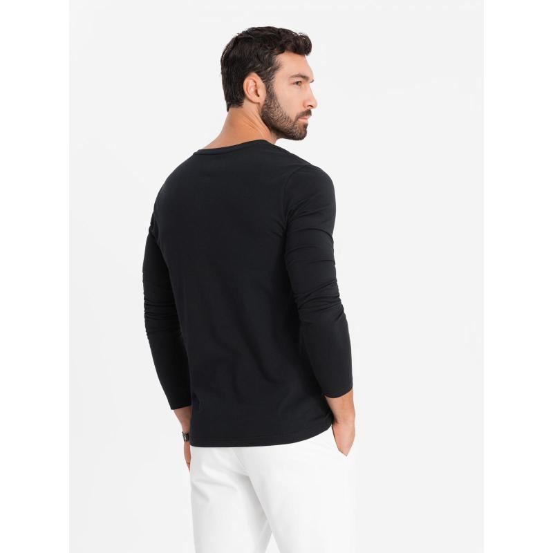 Pánský dlouhý rukáv s raglánovými kontrastními rukávy - bílo-šedý V5 OM-LSCL-0105