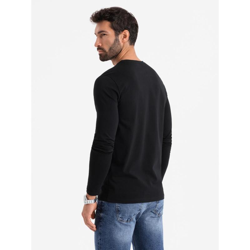 Pánský dlouhý rukáv s raglánovými kontrastními rukávy - bílý a šedý V5 OM-LSCL-0105