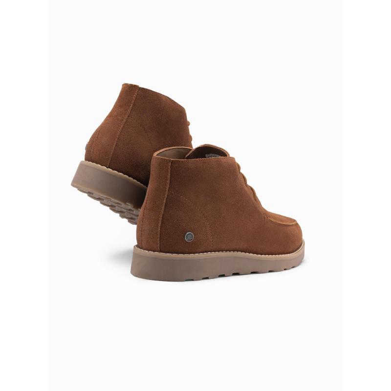 Férfi szarvasbőr bokacsizma vastag talppal – barna V2 OM-FOCS-0164