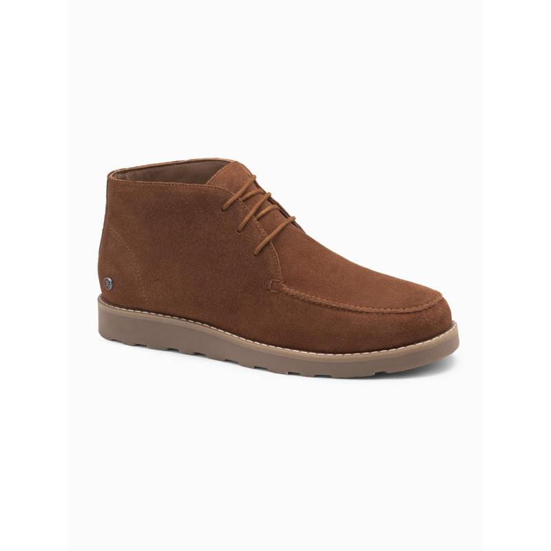 Férfi szarvasbőr bokacsizma vastag talppal – barna V2 OM-FOCS-0164