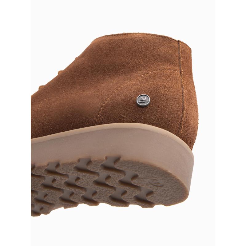 Férfi szarvasbőr bokacsizma vastag talppal – barna V2 OM-FOCS-0164