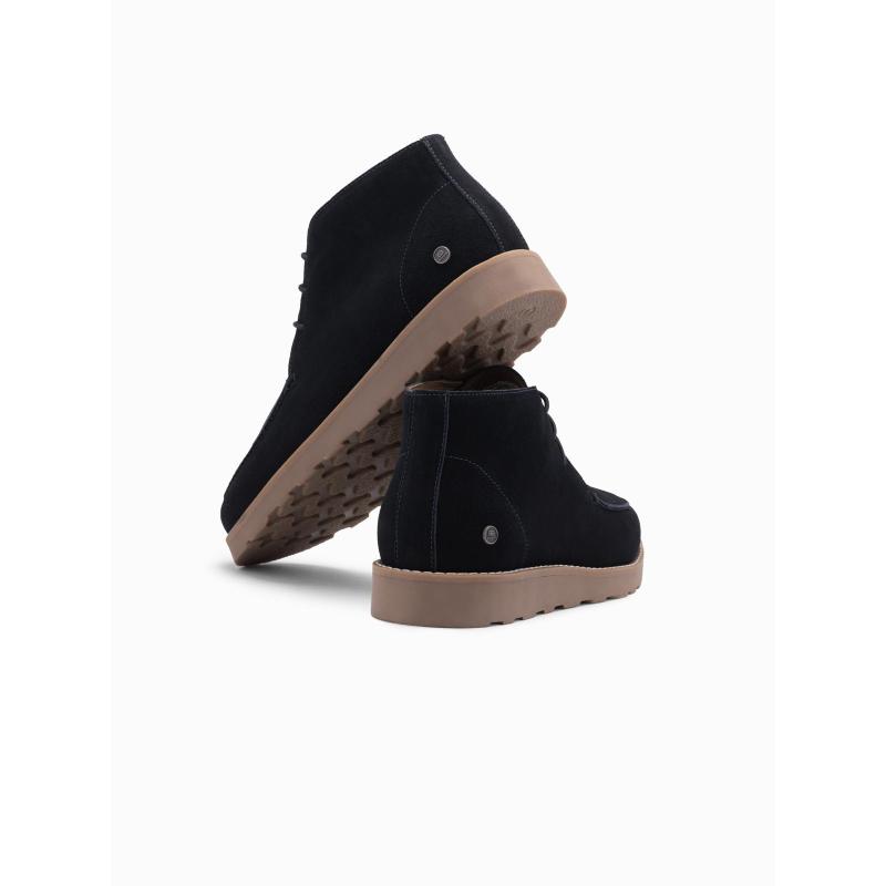 Férfi szarvasbőr bokacsizma vastag talppal – sötétkék V4 OM-FOCS-0164