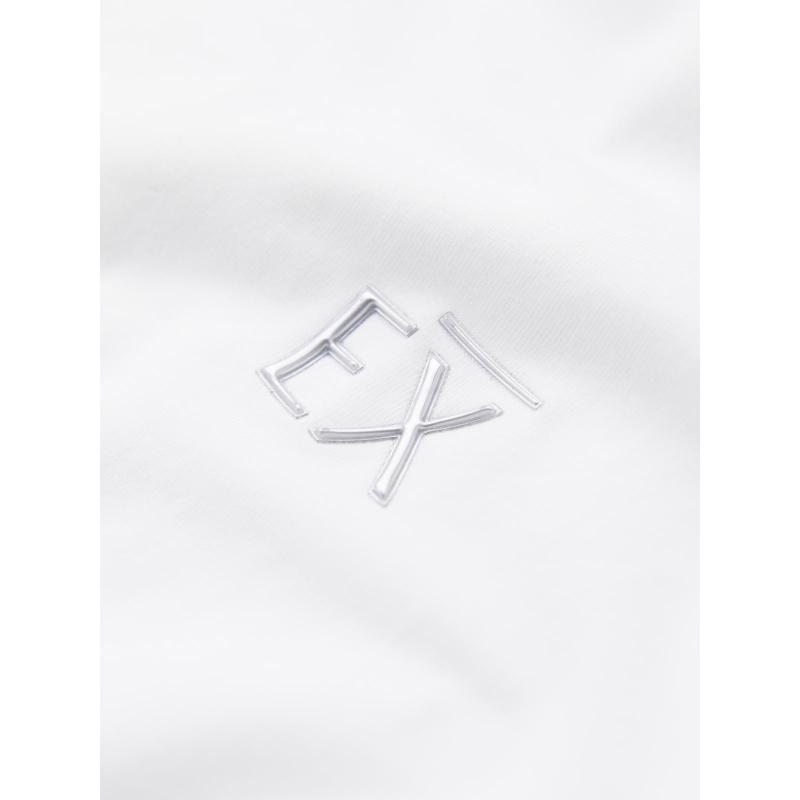 Pánské tričko SLIM FIT s kulatým výstřihem a logem - bílé V1 OM-TSCT-0220