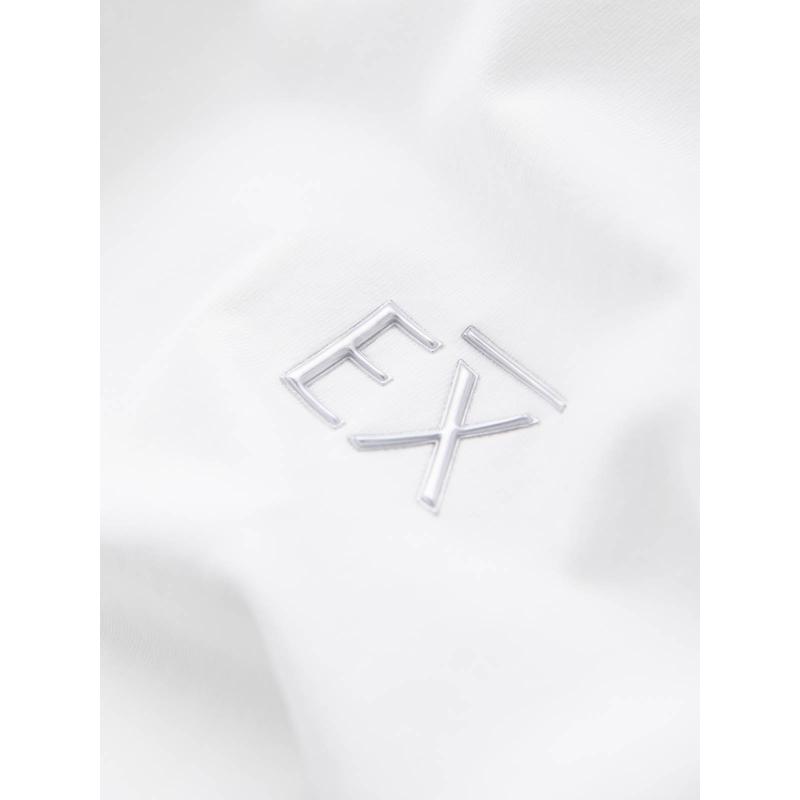 Pánské tričko SLIM FIT s kulatým výstřihem a logem - bílé V1 OM-TSCT-0220