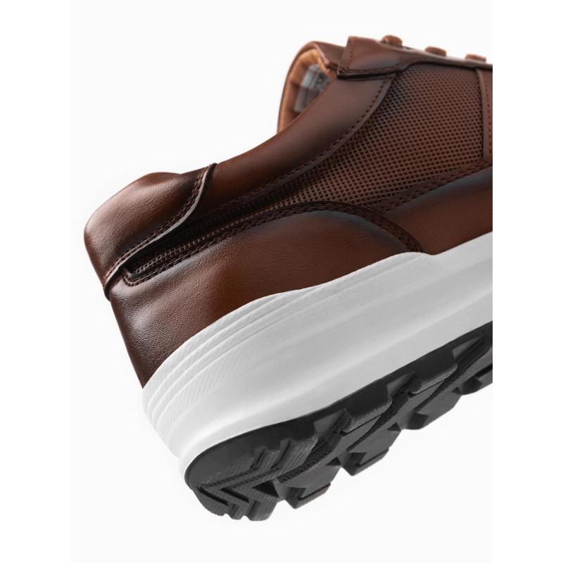 Férfi sportcipő öko bőrből – barna V1 OM-FOSL-0181