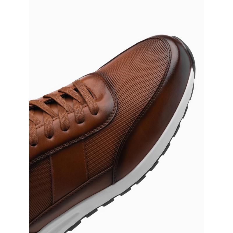 Férfi sportcipő öko bőrből – barna V1 OM-FOSL-0181