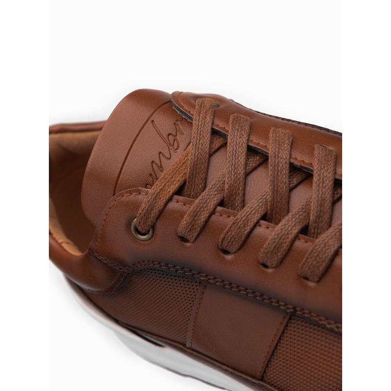 Férfi sportcipő öko bőrből – barna V1 OM-FOSL-0181