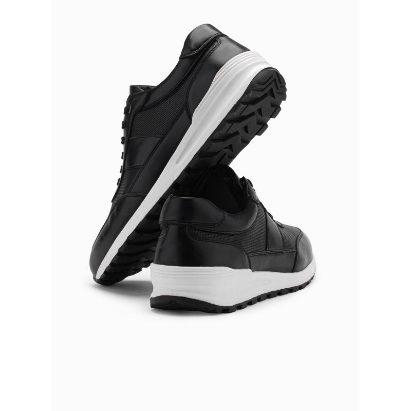 Férfi sportcipő öko bőrből – fekete V2 OM-FOSL-0181