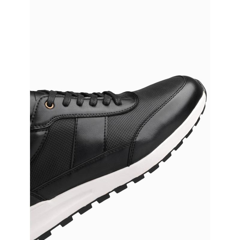 Férfi sportcipő öko bőrből – fekete V2 OM-FOSL-0181