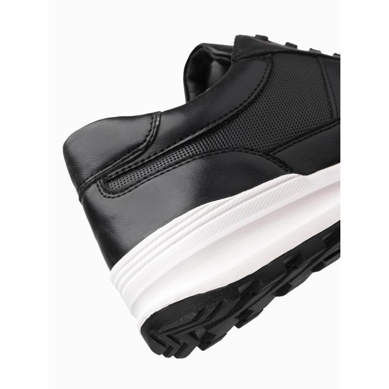 Férfi sportcipő öko bőrből – fekete V2 OM-FOSL-0181